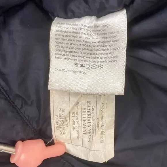 Lululemon Brave the Cold Goose Down Coat Women 6 Black Blue? Long Puffer Hooded - Picture 11 of 13